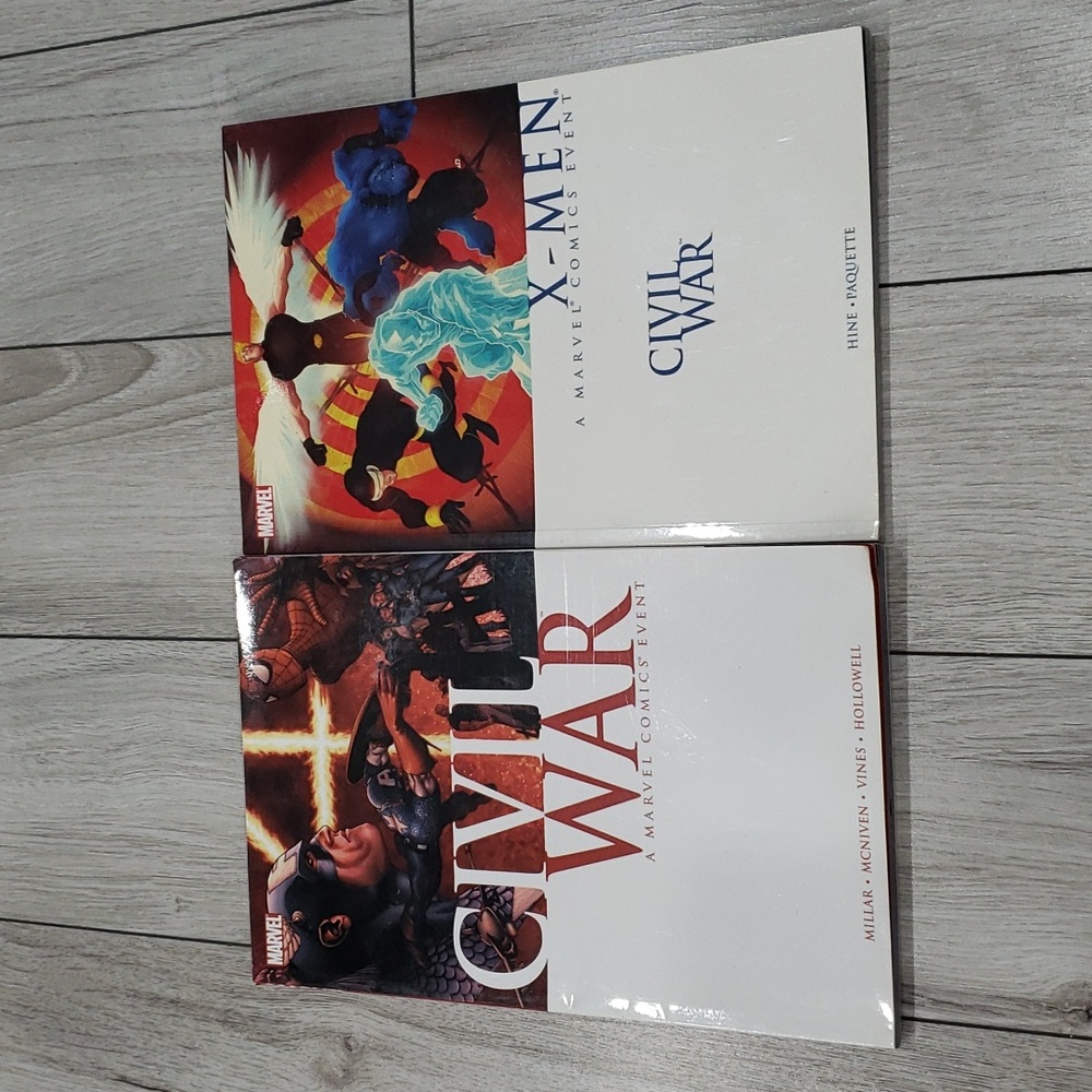 NWOT Civil War Marvel Comics Event & X-men Civil War Trades